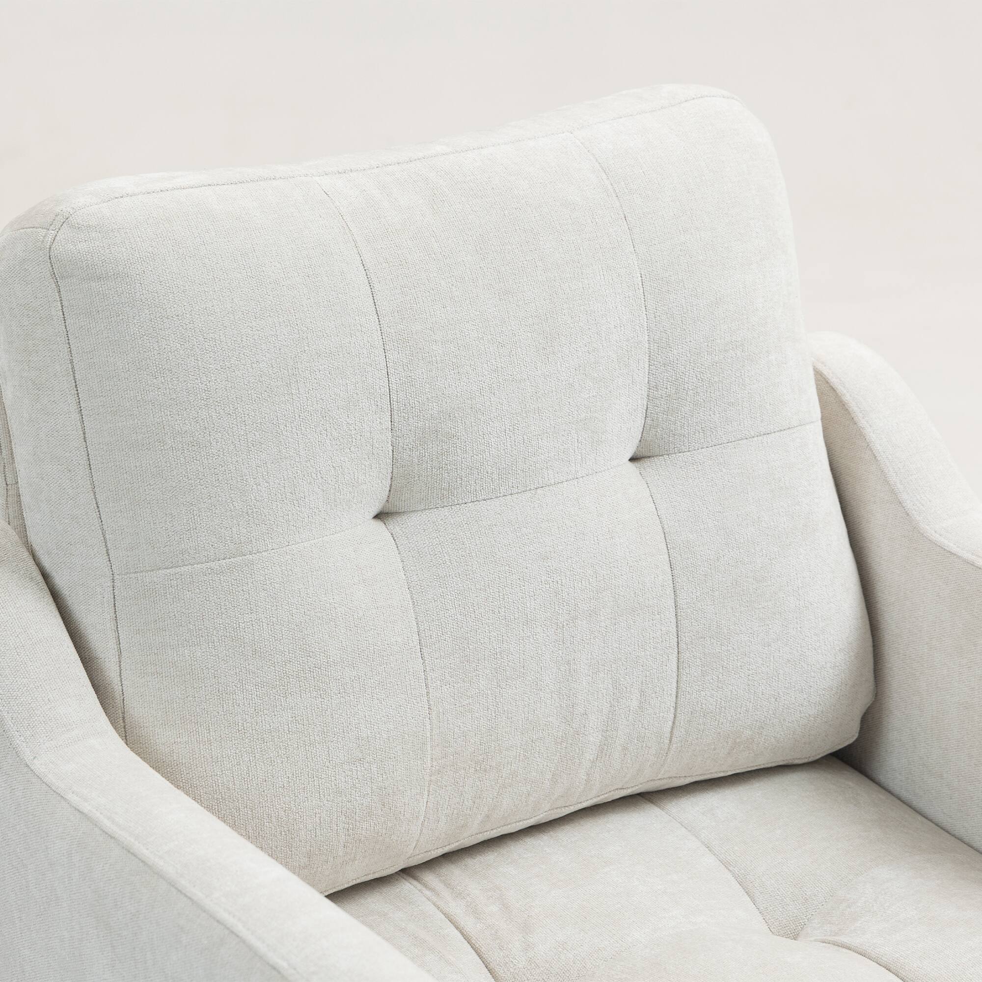 Alt View 10. APRILSOUL - Accent Comfy Chenille Chair charging Comfy Upholstered Arm Chair Storage for Living Room Bedroom - Beige.