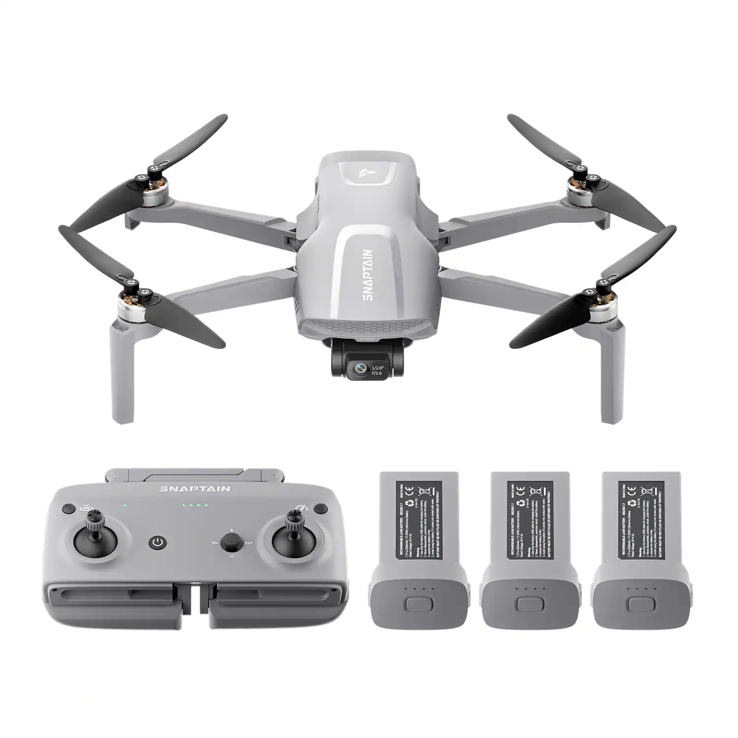 Snaptain - P40 LITE 3-Axis Gimbal Camera Drone Bundle - Gray