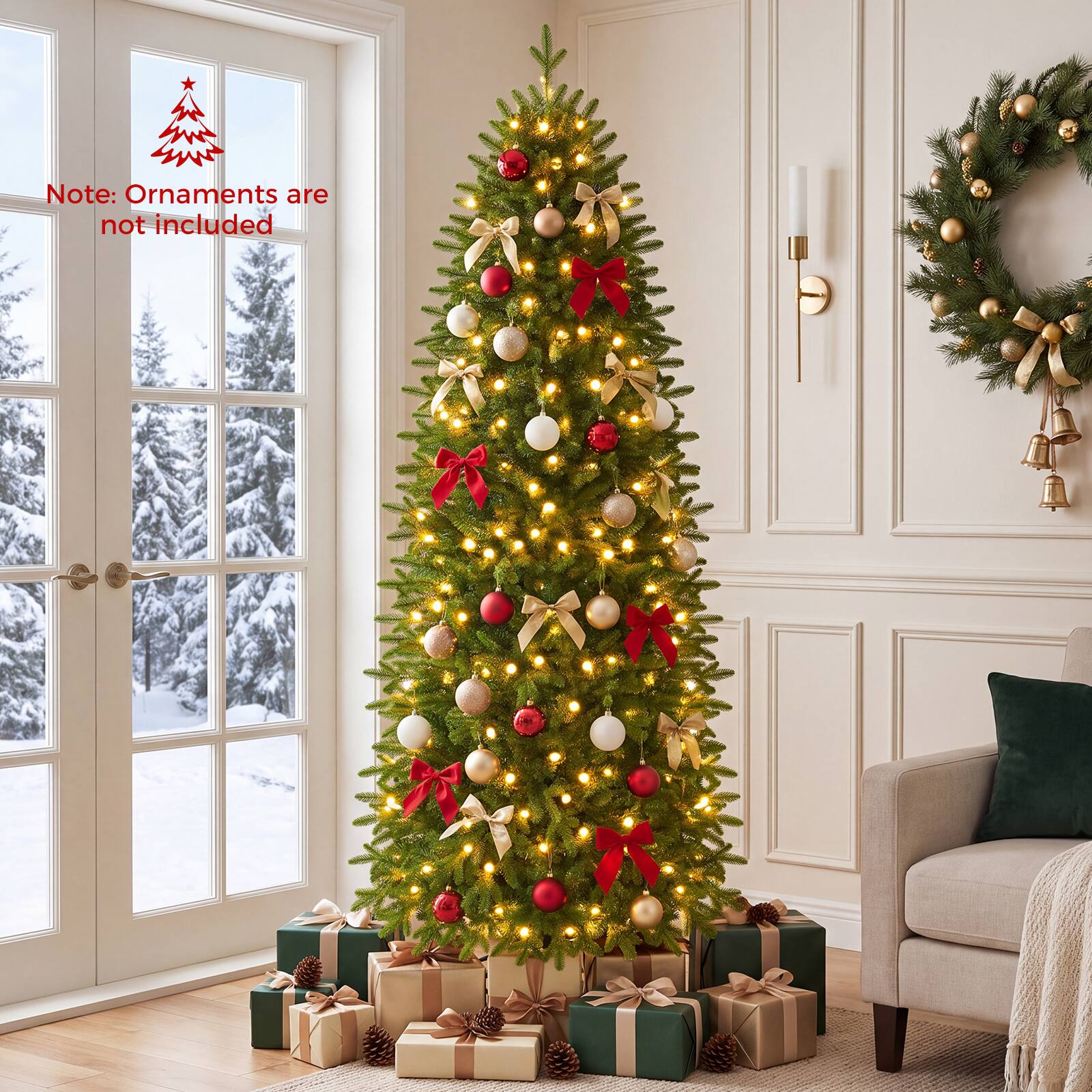 Note: Ornaments are not included