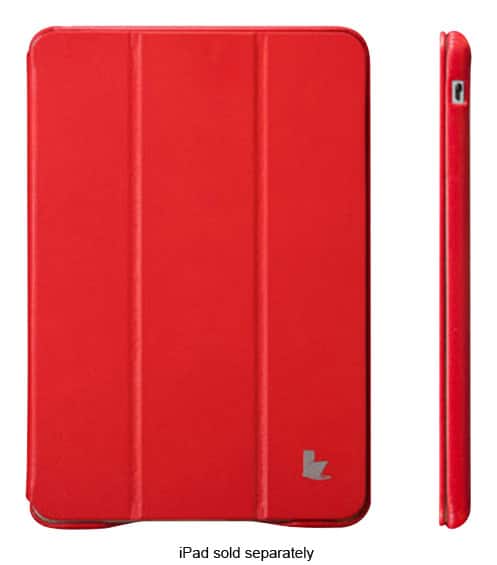 Front. JISONCASE - Classic Smart Cover Case for Apple® iPad® mini 2 - Red.