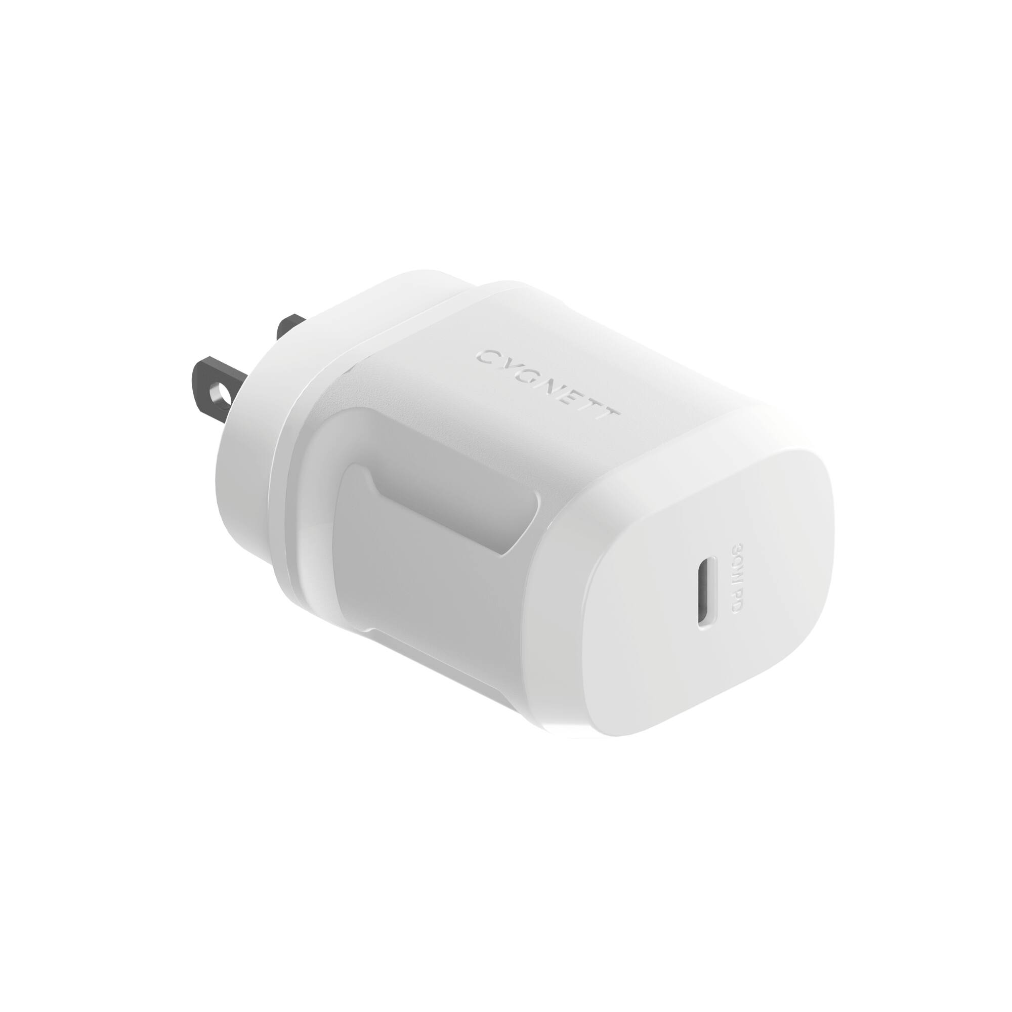 Alt View 1. Cygnett - PowerMaxx 30W PD Wall Charger for Super Fast Charging of Smartphones - White.