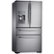 Angle. Samsung - 22.4 Cu. Ft. 4-Door Flex French Door Counter-Depth Refrigerator with Food ShowCase - Stainless Steel.