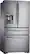 Angle. Samsung - 22.4 Cu. Ft. 4-Door Flex French Door Counter-Depth Refrigerator with Food ShowCase - Stainless Steel.
