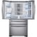 Alt View 1. Samsung - 22.4 Cu. Ft. 4-Door Flex French Door Counter-Depth Refrigerator with Food ShowCase - Stainless Steel.