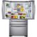 Alt View 2. Samsung - 22.4 Cu. Ft. 4-Door Flex French Door Counter-Depth Refrigerator with Food ShowCase - Stainless Steel.