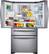 Alt View 2. Samsung - 22.4 Cu. Ft. 4-Door Flex French Door Counter-Depth Refrigerator with Food ShowCase - Stainless Steel.
