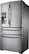 Left. Samsung - 22.4 Cu. Ft. 4-Door Flex French Door Counter-Depth Refrigerator with Food ShowCase - Stainless Steel.