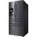 Front. Samsung - 24.73 Cu. Ft. 4-Door Flex French Door Fingerprint Resistant Refrigerator - Black stainless steel.