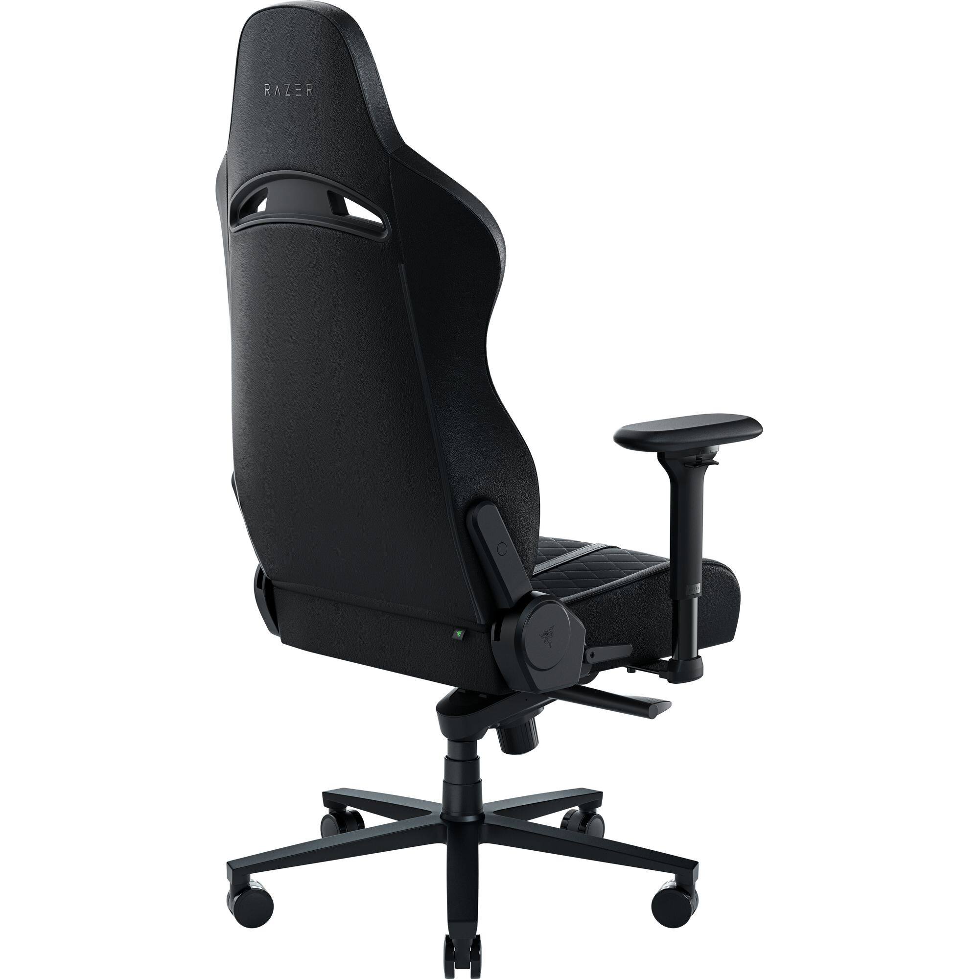 Alt View 5. Razer - Enki Gaming Chair with Synthetic Leather for All-Day Comfort - Black - Black.