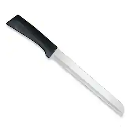 Rada - Cutlery 8-Inch Bread Knife Serrated Stainless Blade Anthem Wave Handle - Black