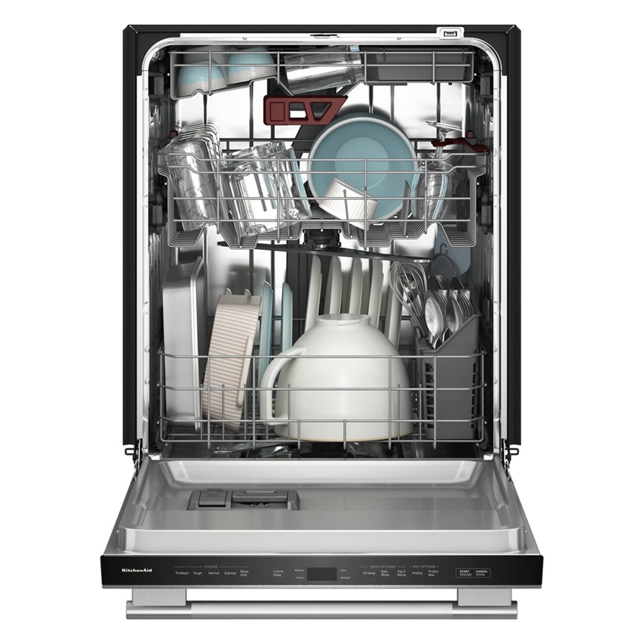 Angle. KitchenAid - KitchenAid - KitchenAid® Third Level Jet Rack Dishwasher with 40+ Total Wash Jets 41 dBA - PrintShield Stainless.