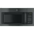 GE - 1.6 Cu. Ft. Over-the-Range Microwave - Black - Larger Front