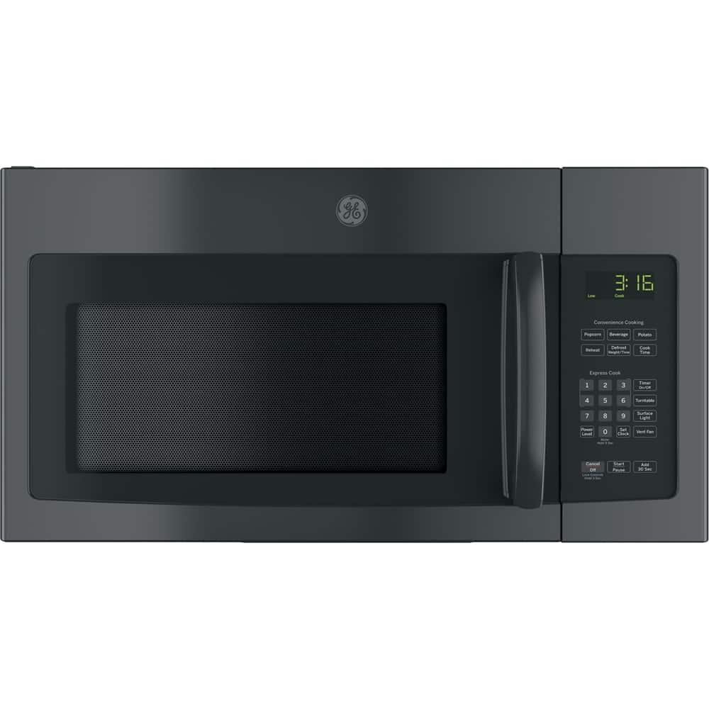 GE - 1.6 Cu. Ft. Over-the-Range Microwave and Electronic Touch Controls - Black - Front_Zoom