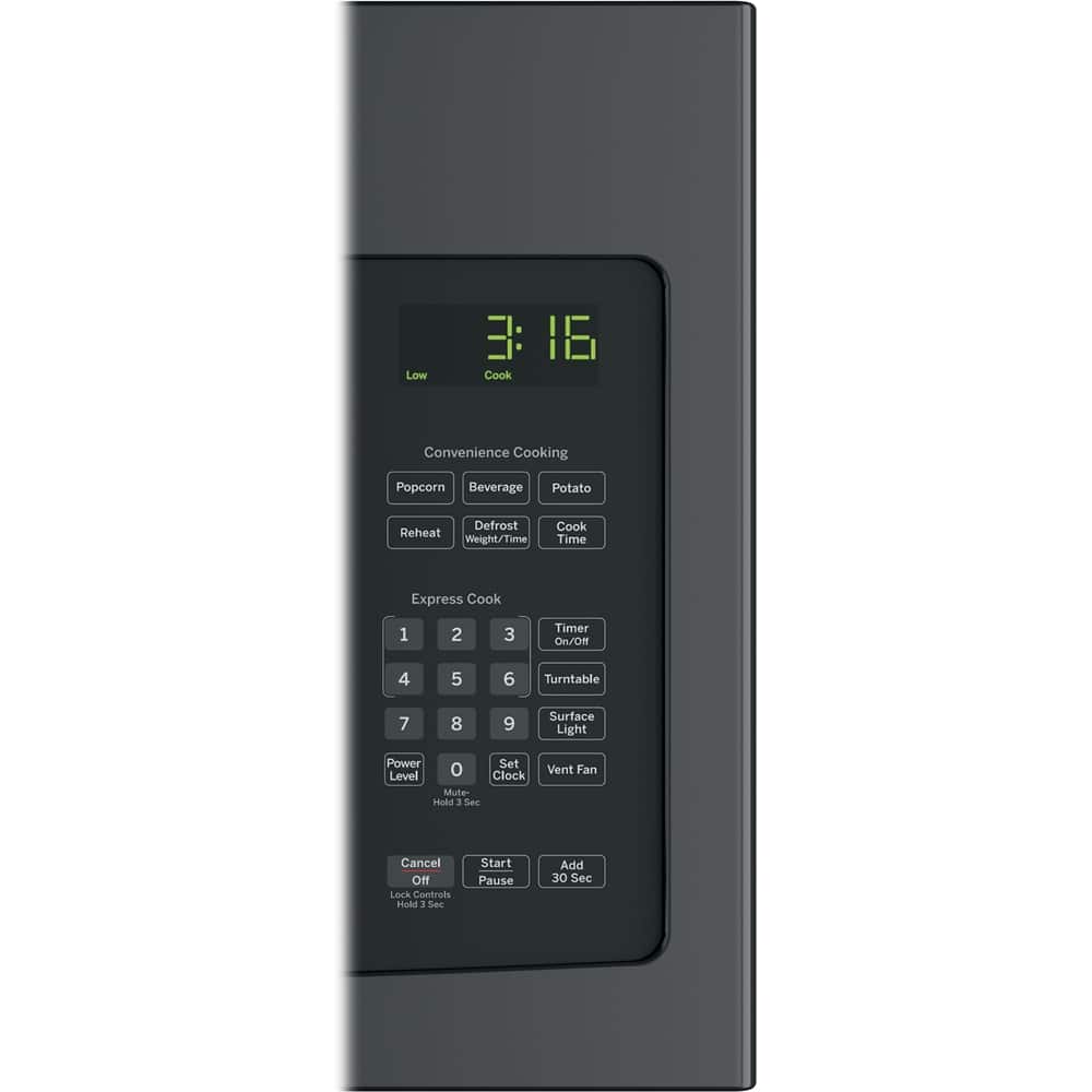 Alt View 11. GE - 1.6 Cu. Ft. Over-the-Range Microwave - Black.