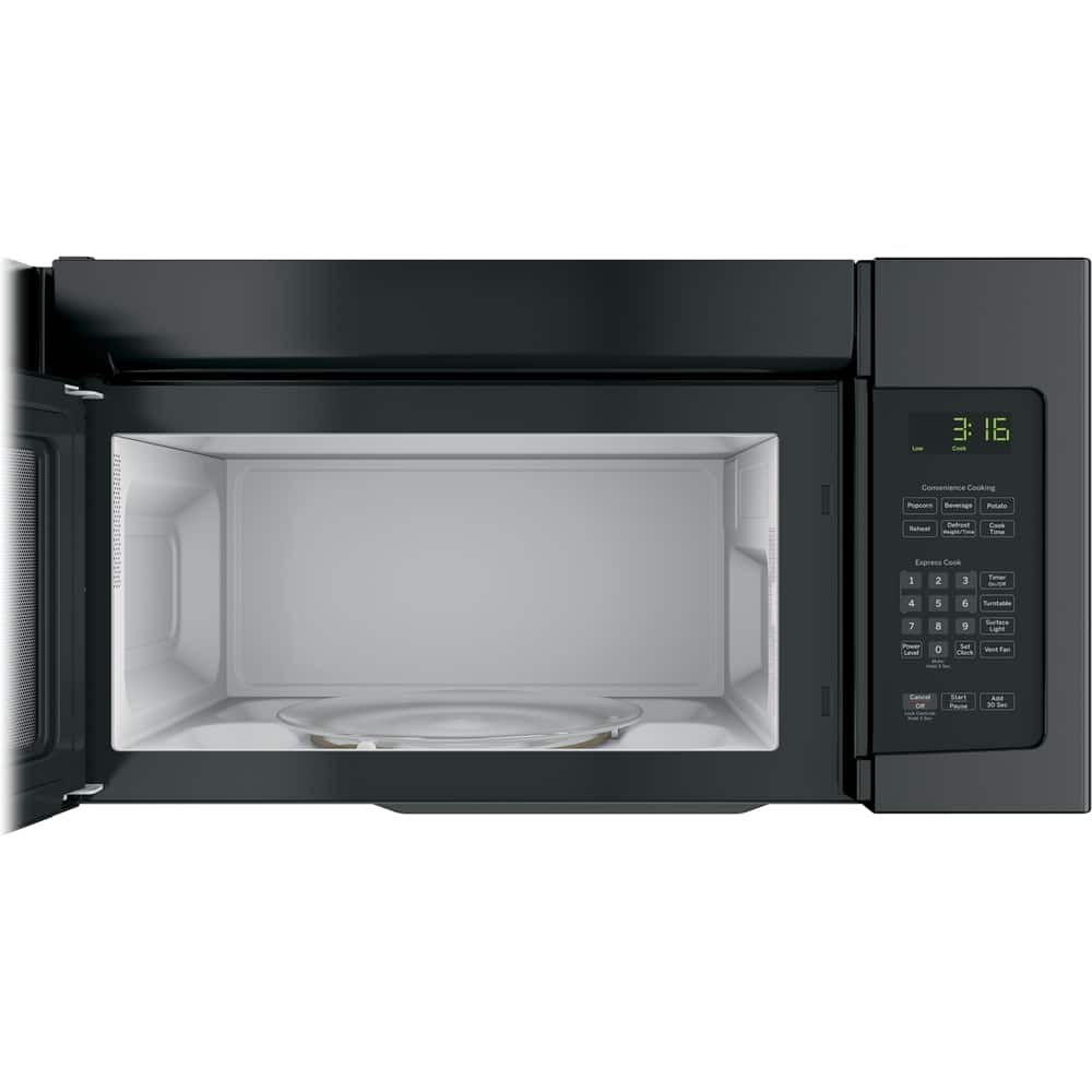Alt View 12. GE - 1.6 Cu. Ft. Over-the-Range Microwave - Black.
