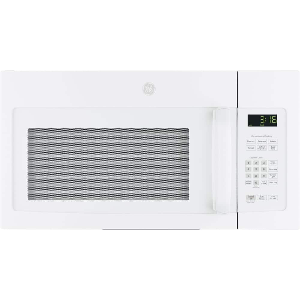 Front. GE - 1.6 Cu. Ft. Over-the-Range Microwave - White.