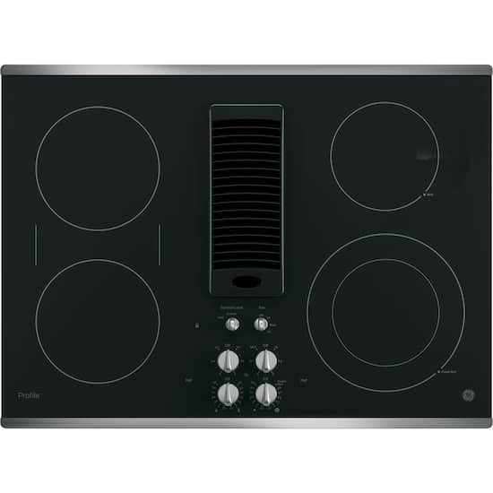 Ge Profile Series 30 Built In Electric Cooktop Stainless Steel Pp9830sjss Best Buy