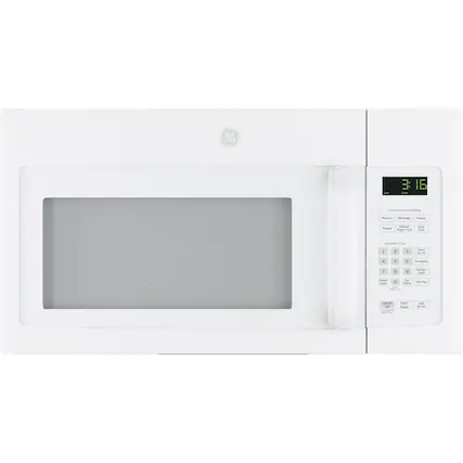 Front. GE - 1.6 Cu. Ft. Over-the-Range Microwave - White.