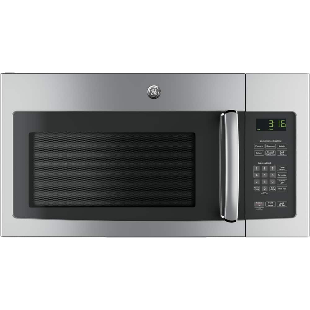 GE - 1.6 Cu. Ft. Over-the-Range Microwave with Electronic Touch Controls - Stainless Steel - Front_Zoom