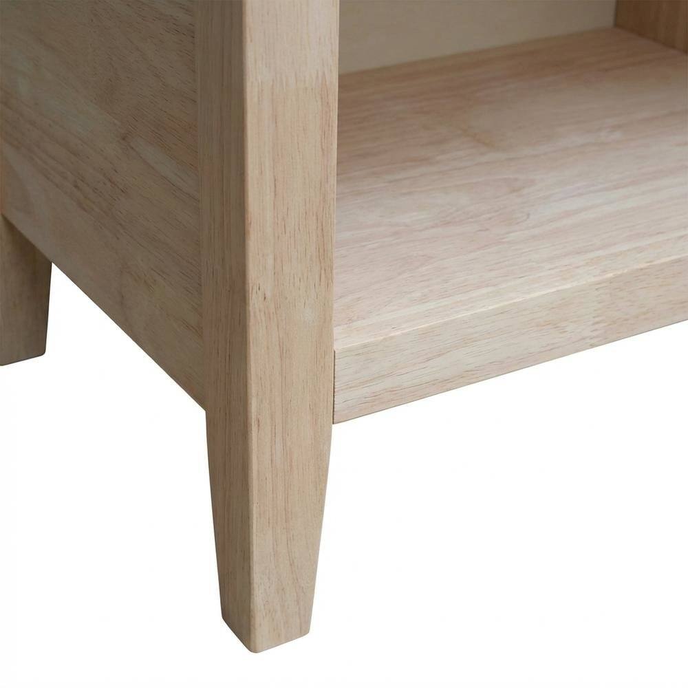Alt View 3. FurniFact - Unfinished 72-Inch TV Stand with Spacious Surface and Sturdy Frame - Brown.