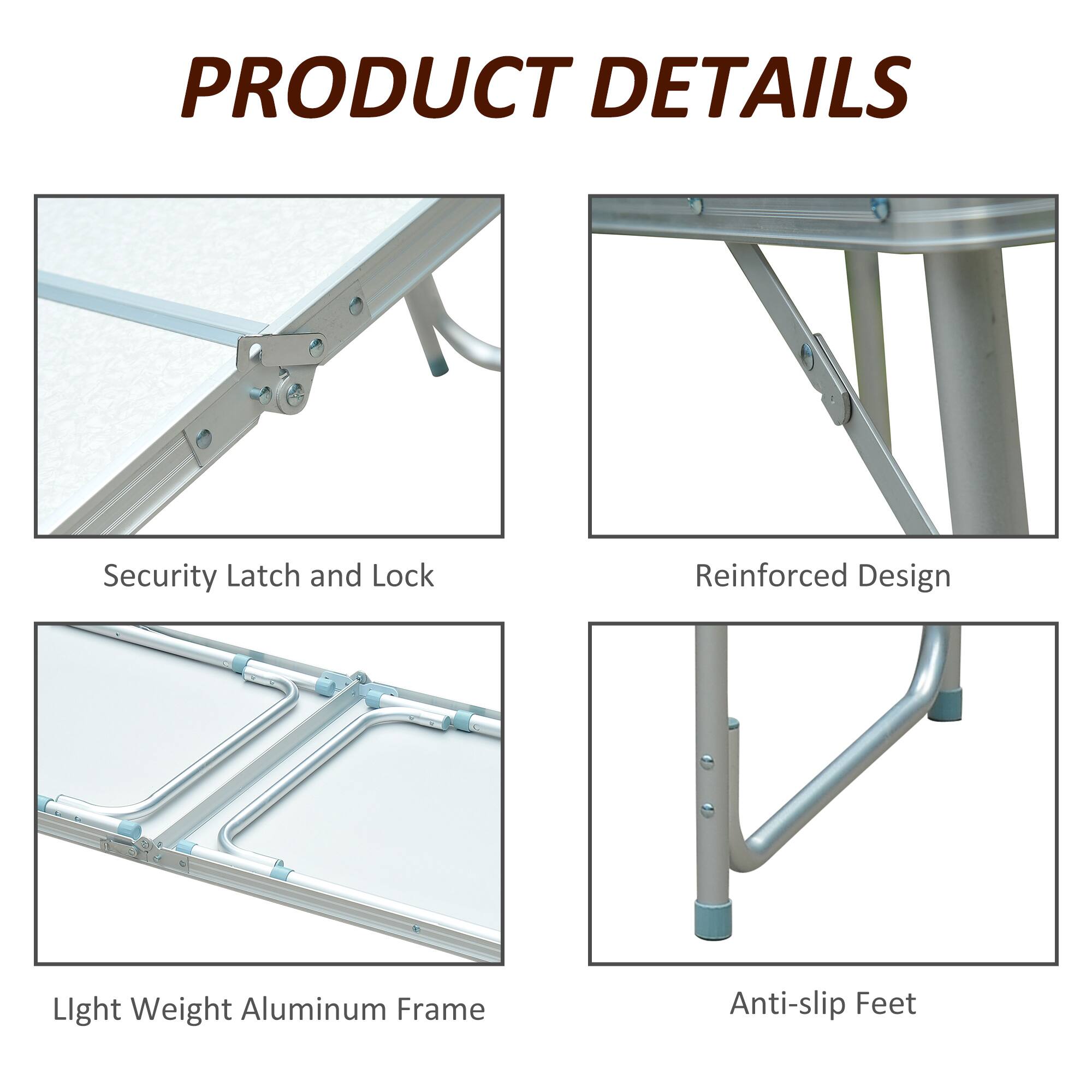 PRODUCT DETAILS

- Security Latch and Lock
- Reinforced Design
- Light Weight Aluminum Frame
- Anti-slip Feet