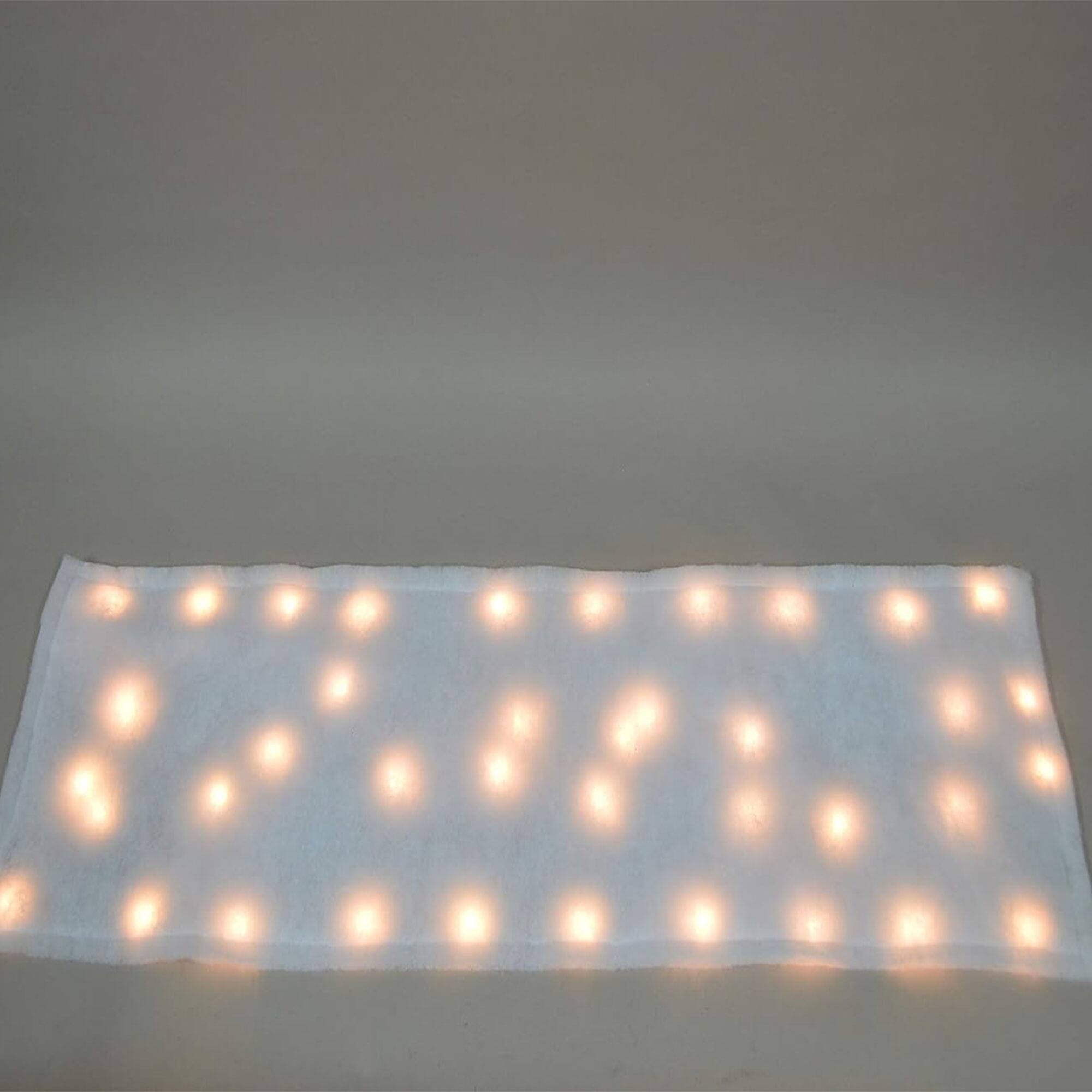 Alt View 7. ProductWorks - ProductWorks Pre-Lit Snow Cover Blanket 8 Function Holiday Decoration, 48" x 15" - White.