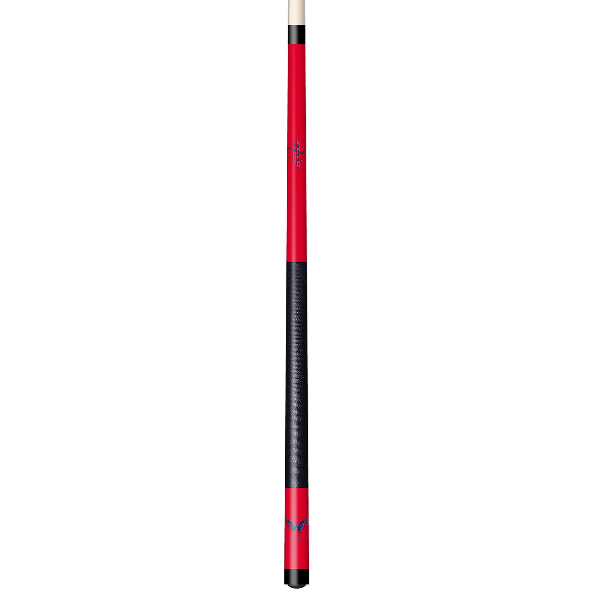 Front. Imperial - Washington Capitals Team Color Laser-Etched Cue Stick - Red.
