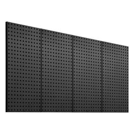 VEVOR - Metal Pegboard Panels, 24" x 12" Pegboard, 4 Panels, Heavy Duty Steel Peg Board Wall Organizer, for Living Room Garage - Black