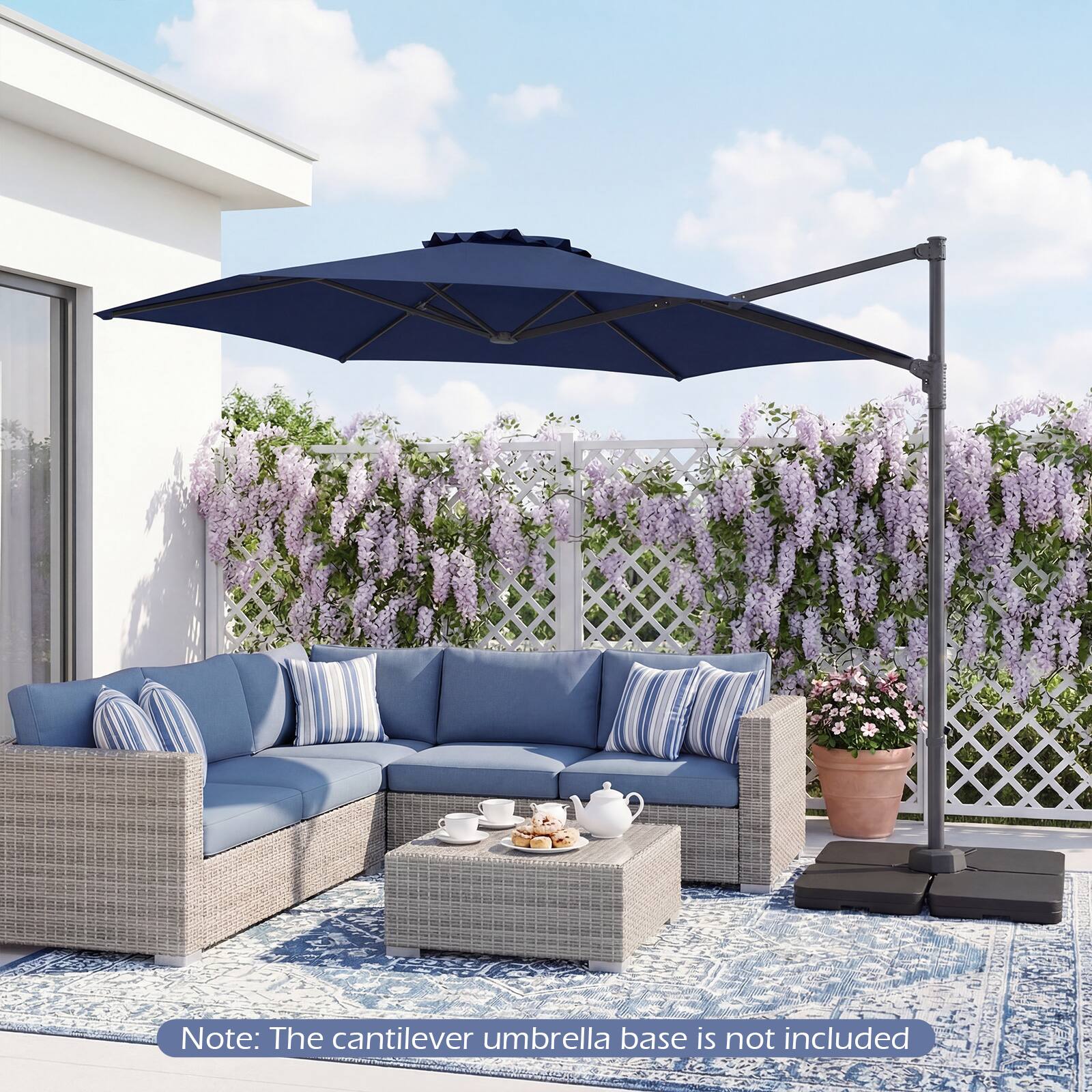 Note: The cantilever umbrella base is not included.