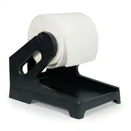 JADENS - Portable Label Holder – Compatible with Roll & Fan-Fold Labels, Easy Assembly, Includes 350 4x6" Shipping Labels - Black