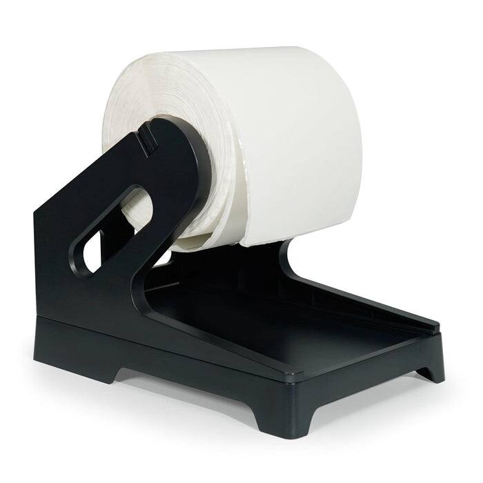 Front. JADENS - Portable Label Holder – Compatible with Roll & Fan-Fold Labels, Easy Assembly, Includes 350 4x6" Shipping Labels - Black.