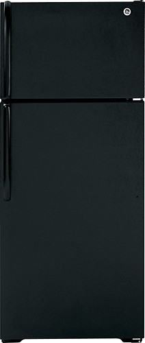  GE - 18.1 Cu. Ft. Top-Freezer Refrigerator - Black
