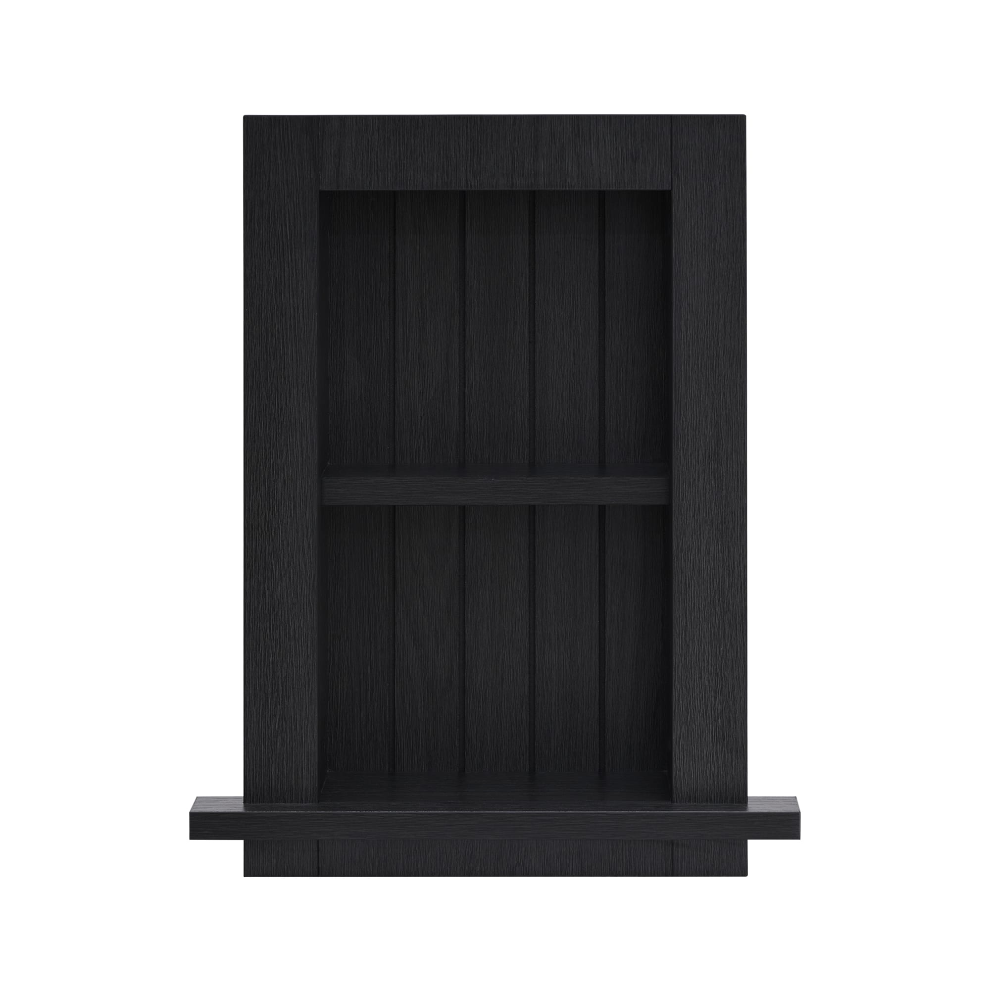 Photos - Wall Shelf Cabinet AdirHome - Wood Recessed Wall , Built-In Shelf Storage - Black 