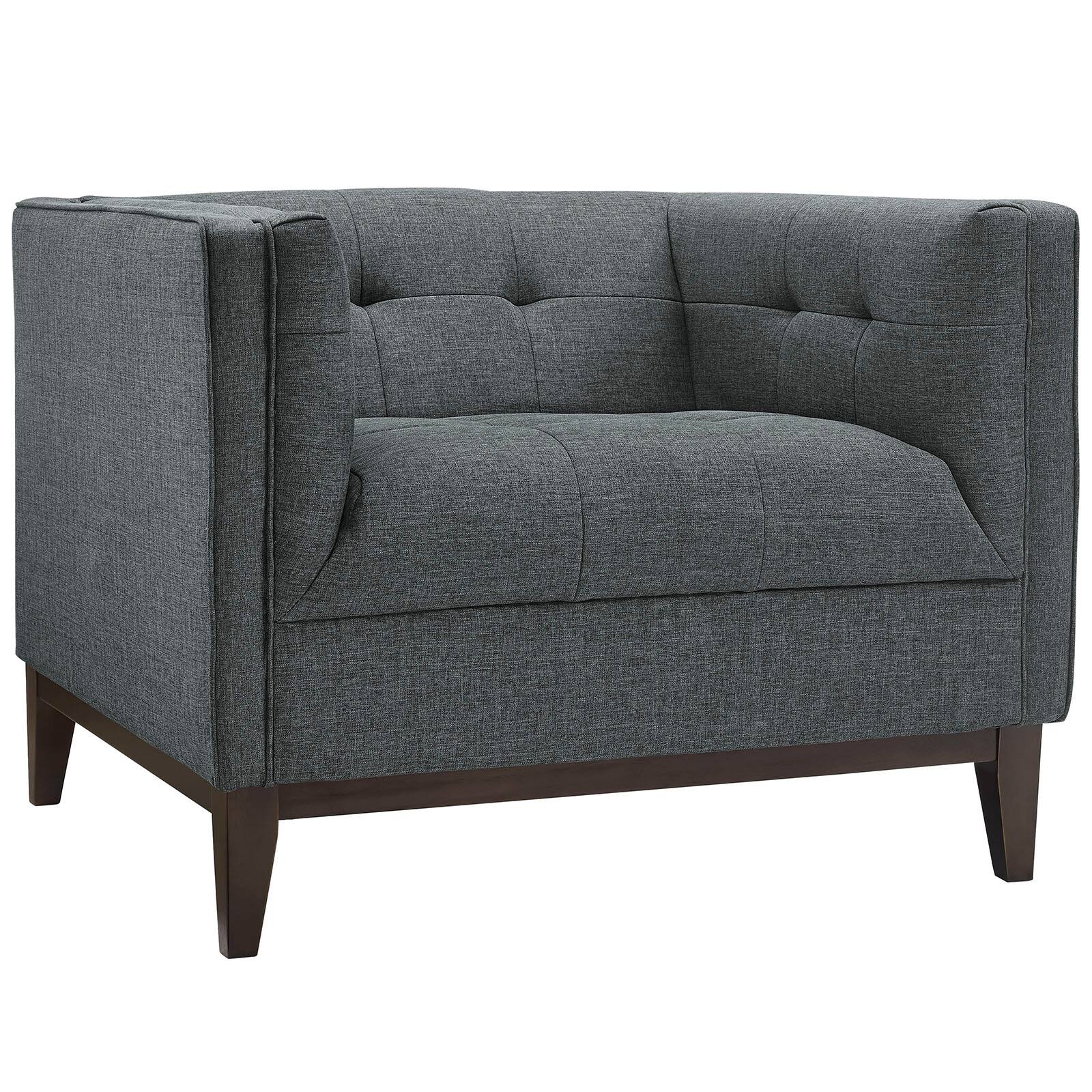 Angle. Modway - Serve Upholstered Fabric Armchair by Modway - Gray.