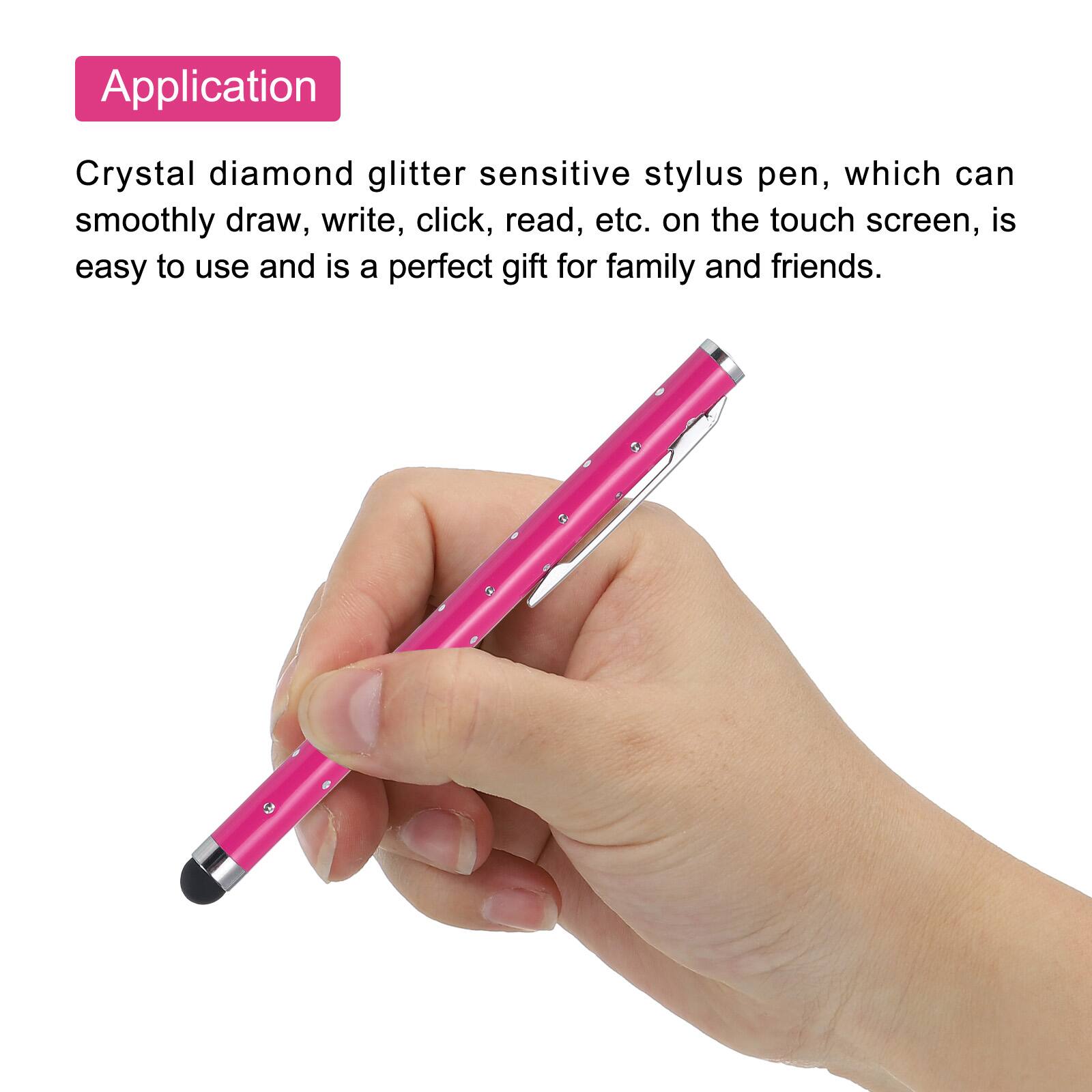 Application

Crystal diamond glitter sensitive stylus pen, which can smoothly draw, write, click, read, etc. on the touch screen, is easy to use and is a perfect gift for family and friends.