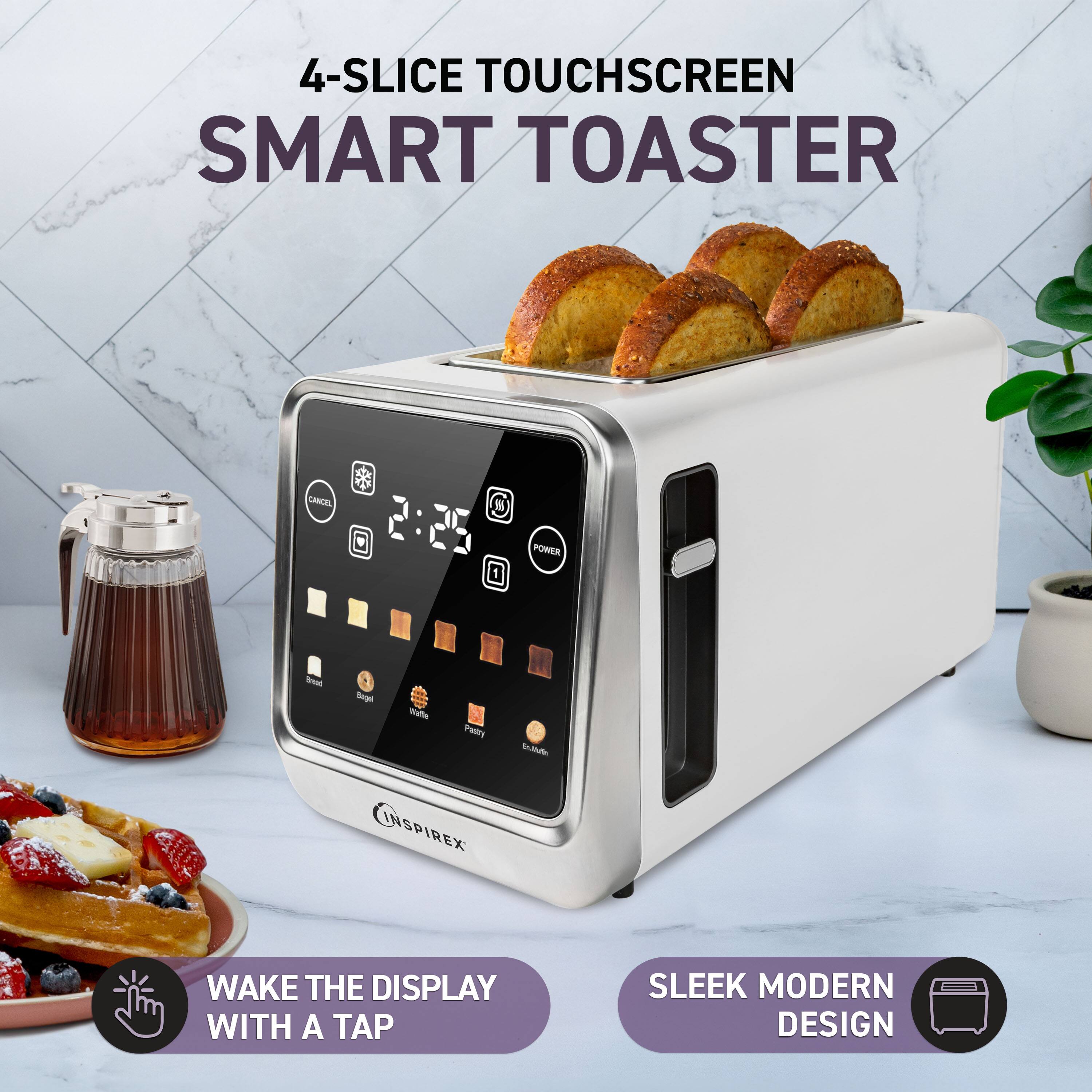 4-Slice Touchscreen Smart Toaster

- Wake the display with a tap
- Sleek modern design
