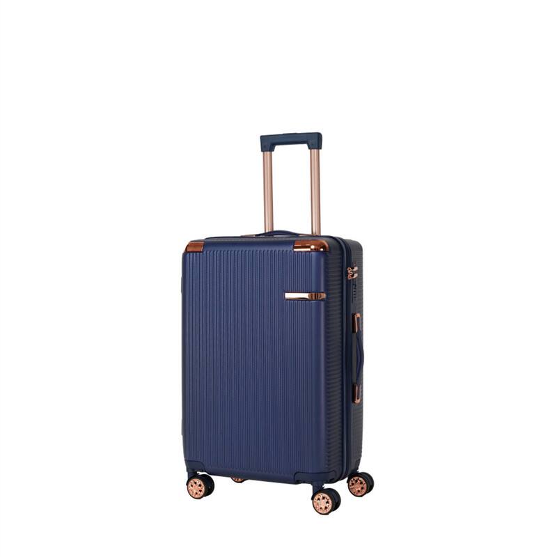 Angle. HTUTWOO - Hard Luggage 4-Piece Set - 360° Dual Rotating Four-Wheel Suitcase, Password Lock, Lightweight Universal Wheel Carry-On - Blue.