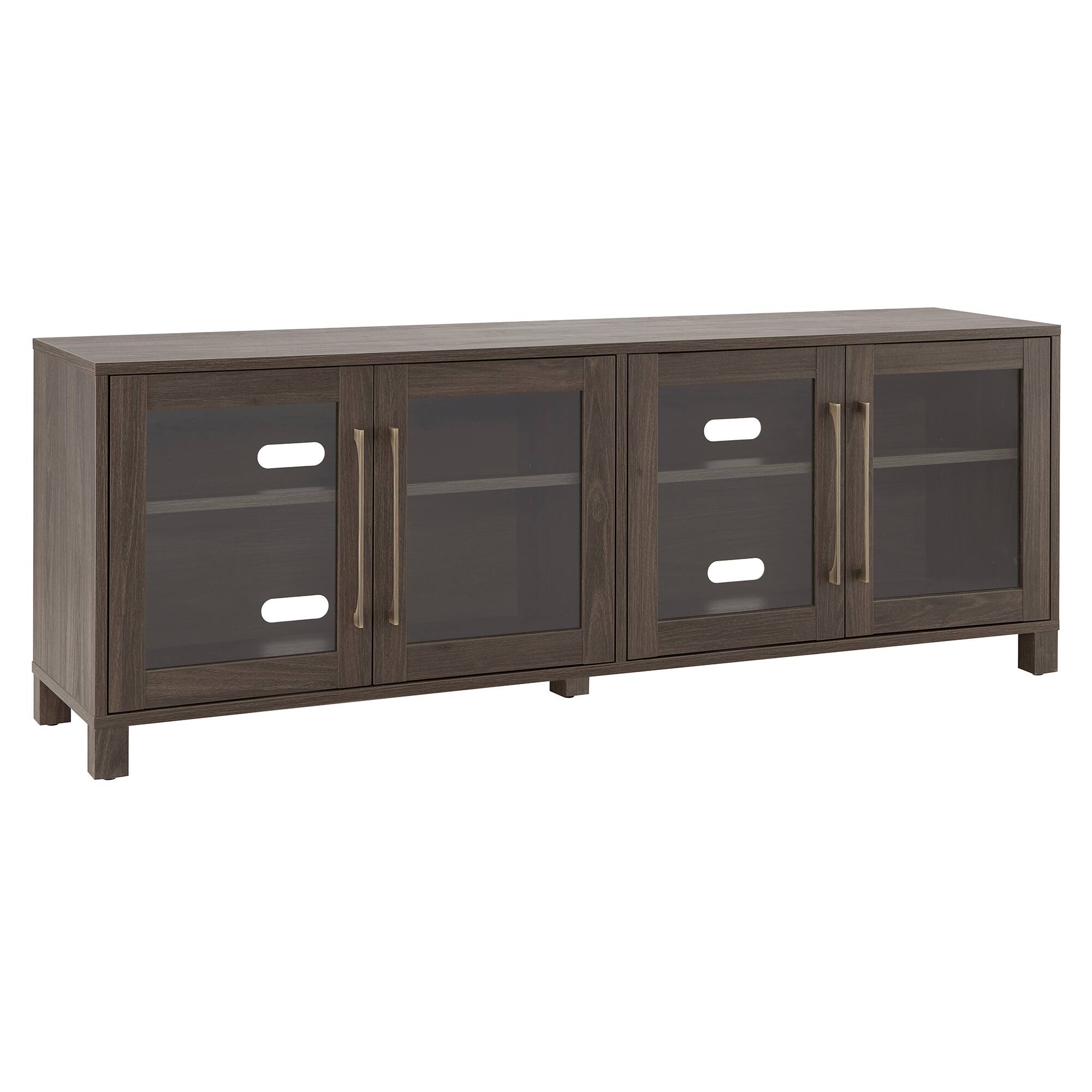 Angle. Henn & Hart - Quincy TV Stand for Most TVs up to 75" - Alder Brown.