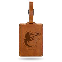 Jardine - Baltimore Orioles Ultra Suede Luggage Tag - Brown