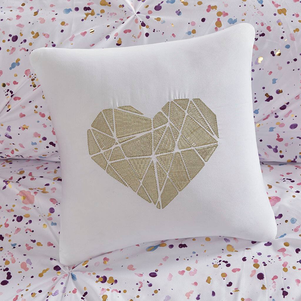 Alt View 2. Gracie Mills - Gracie Mills Athan Metallic Pintucked Comforter Set - Plum.