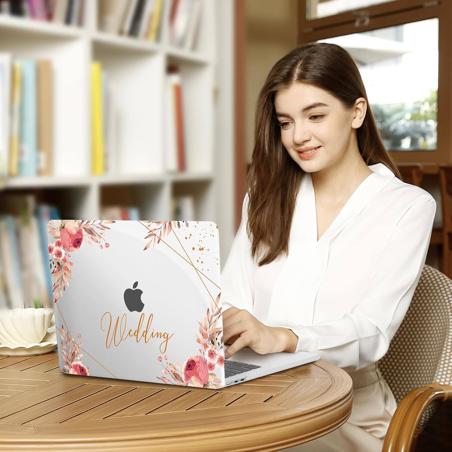 Alt View 2. mosiso - Pattern Case for MacBook Air 13 inch Case M5 M4 M3 M2 A3449 A3240 A3113 A2681 2026-2022 with Keyboard Cover - H636.