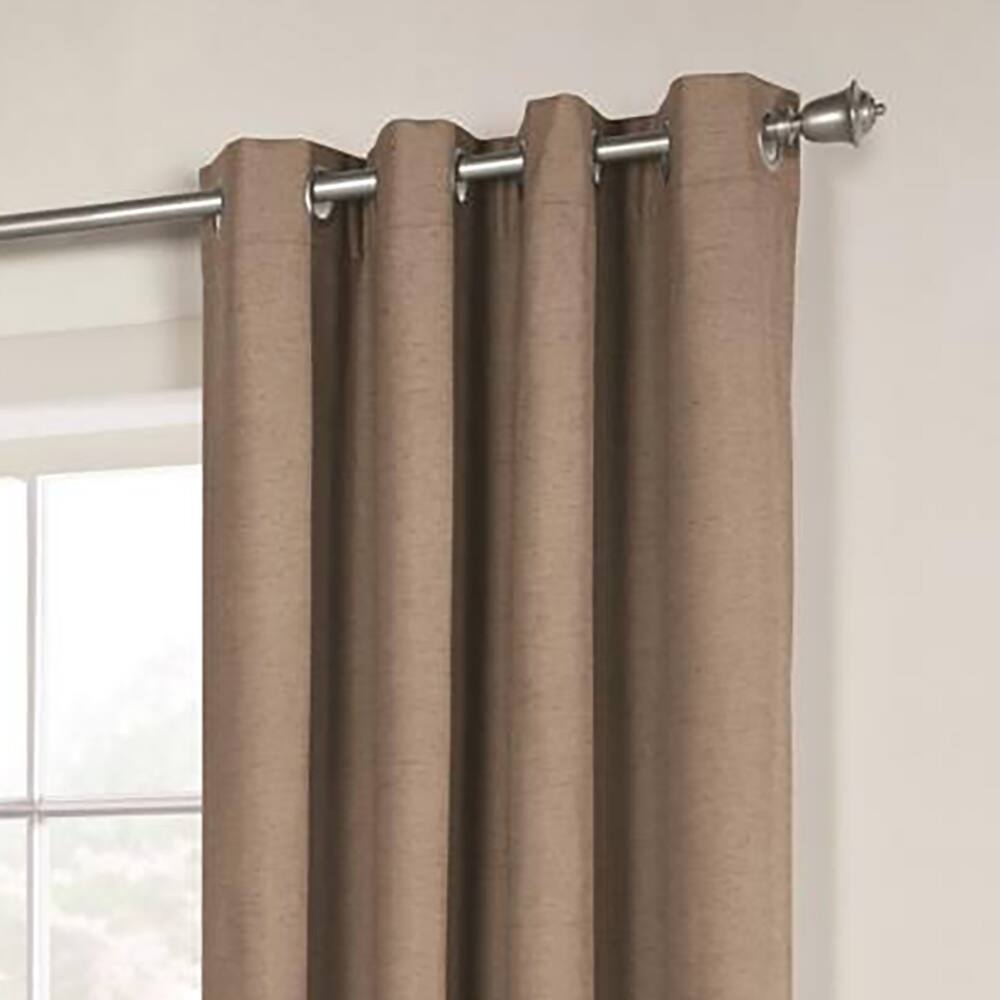 Angle. Commonwealth Home Fashions - Thermalogic Ventura Triple Pass Foamback Blackout Top Panel With 8 Metal Grommets - 104x63" Pebble - Pebble.