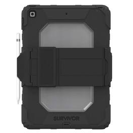 Griffin - Survivor All-Terrain Case for iPad 10.2 (9th, 8th, 7th), Detachable Kickstand, Apple Pencil Holder - Black
