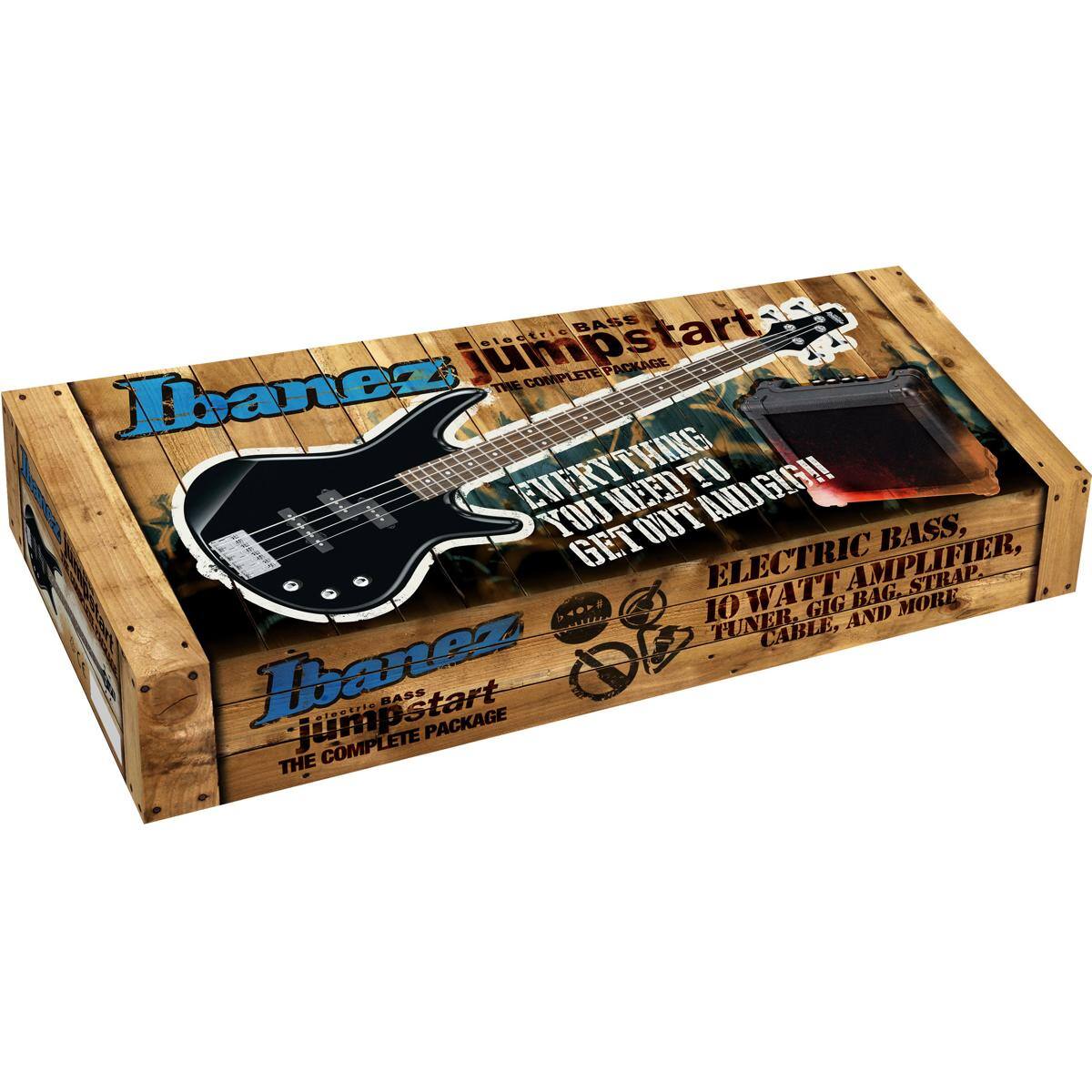 Bass Jumpstart Package - The Complete Package

Everything You Need To Get Out And Gig!

Ibanez Electric Bass, 10 Watt Amplifier, Tuner, Gig Bag, Strap, Cable, and More