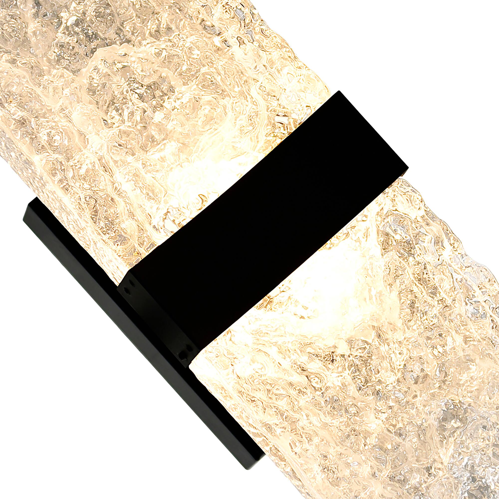 Back. CWI Lighting - Lava Integrated LED Black Wall Light - Black.