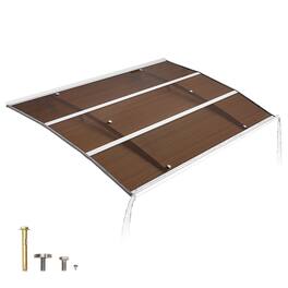 VEVOR - Awnings for Door Entrance, 39 x 59 in, Exterior Front Door Window Awnings with Drainage & Metal Bracket - Brown