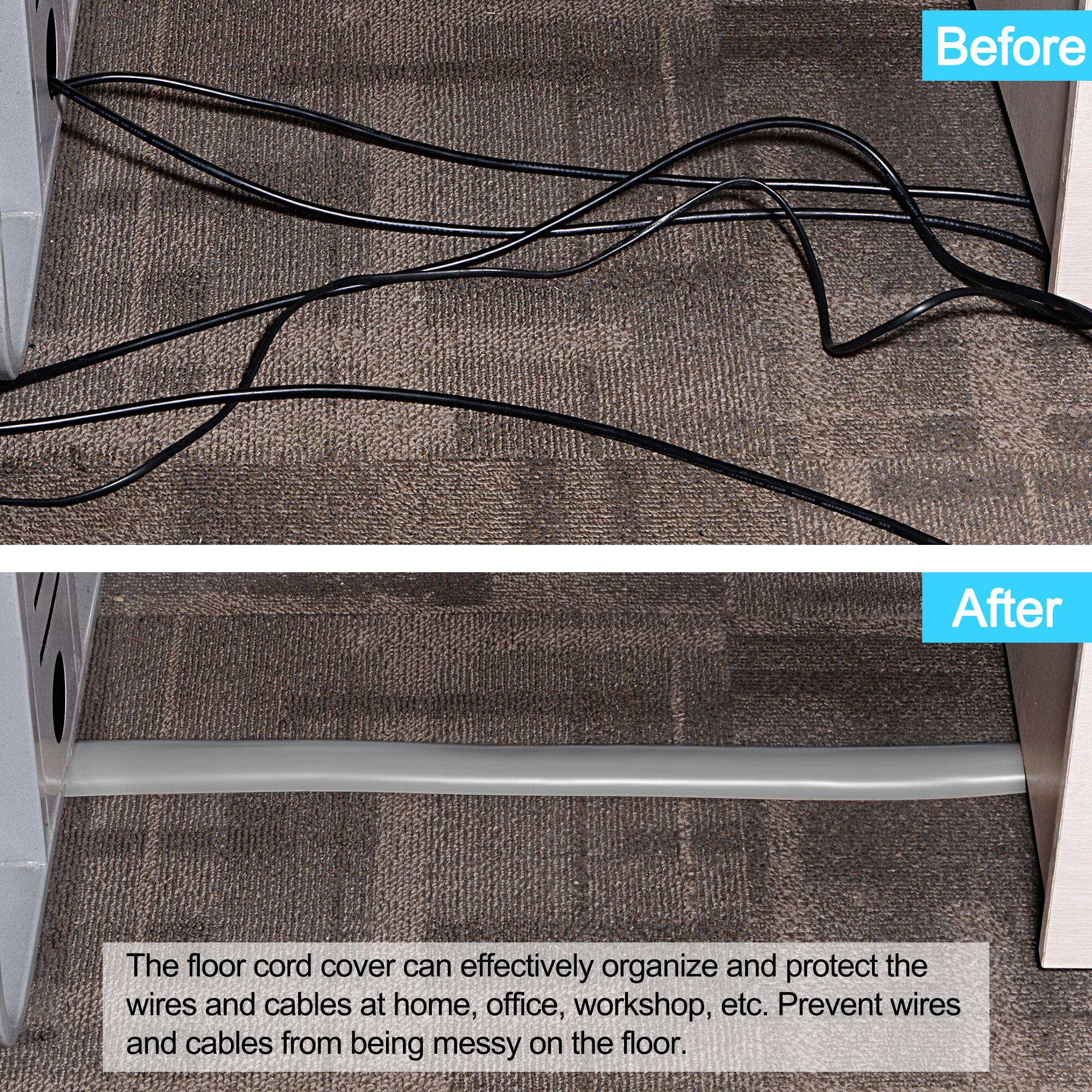 Before After

The floor cord cover can effectively organize and protect the wires and cables at home, office, workshop, etc. Prevent wires and cables from being messy on the floor.