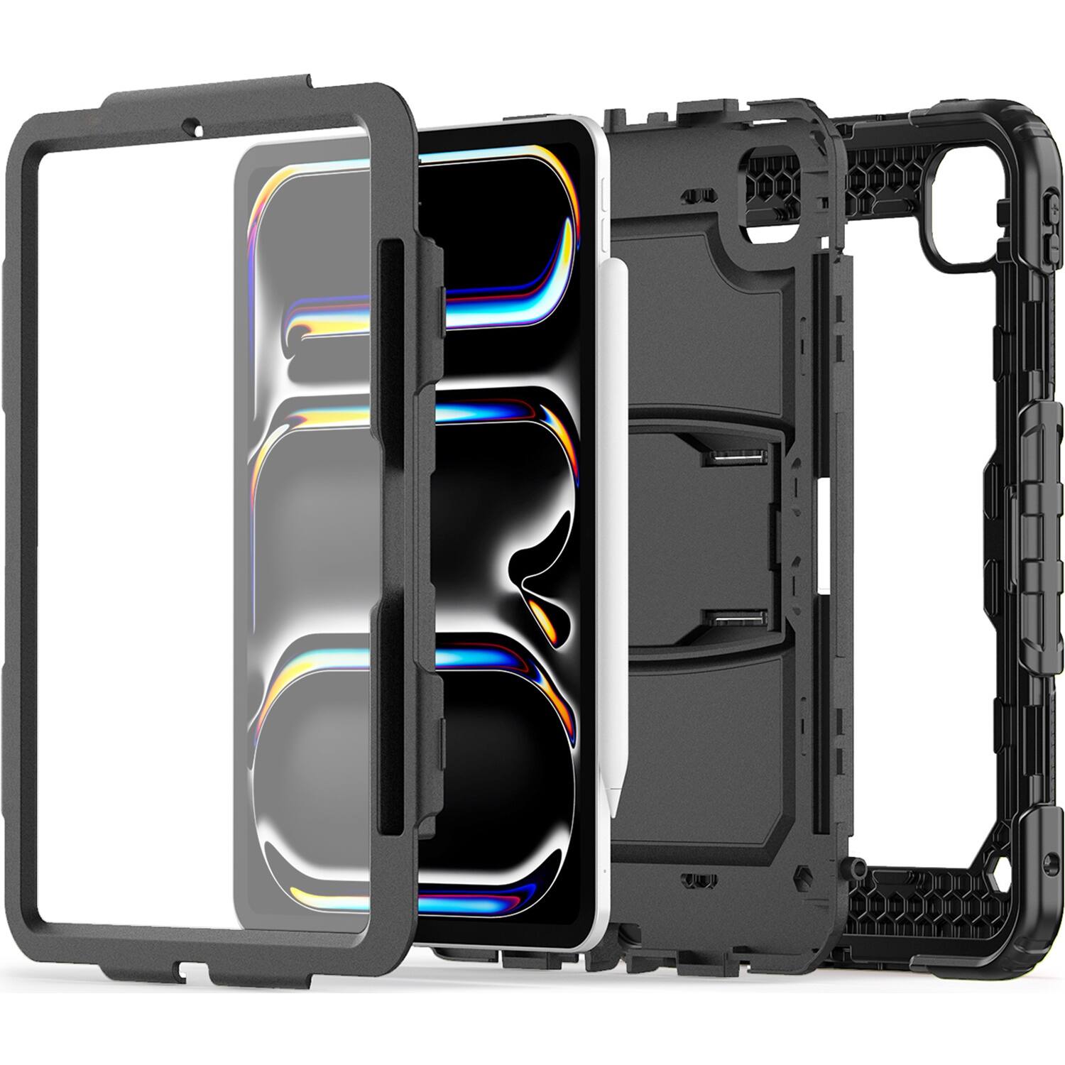 Alt View 12. SaharaCase - Raider Series Heavy-Duty Case for Apple iPad Pro (M4 2024/M5 2025) 11" - Scorpion Black.