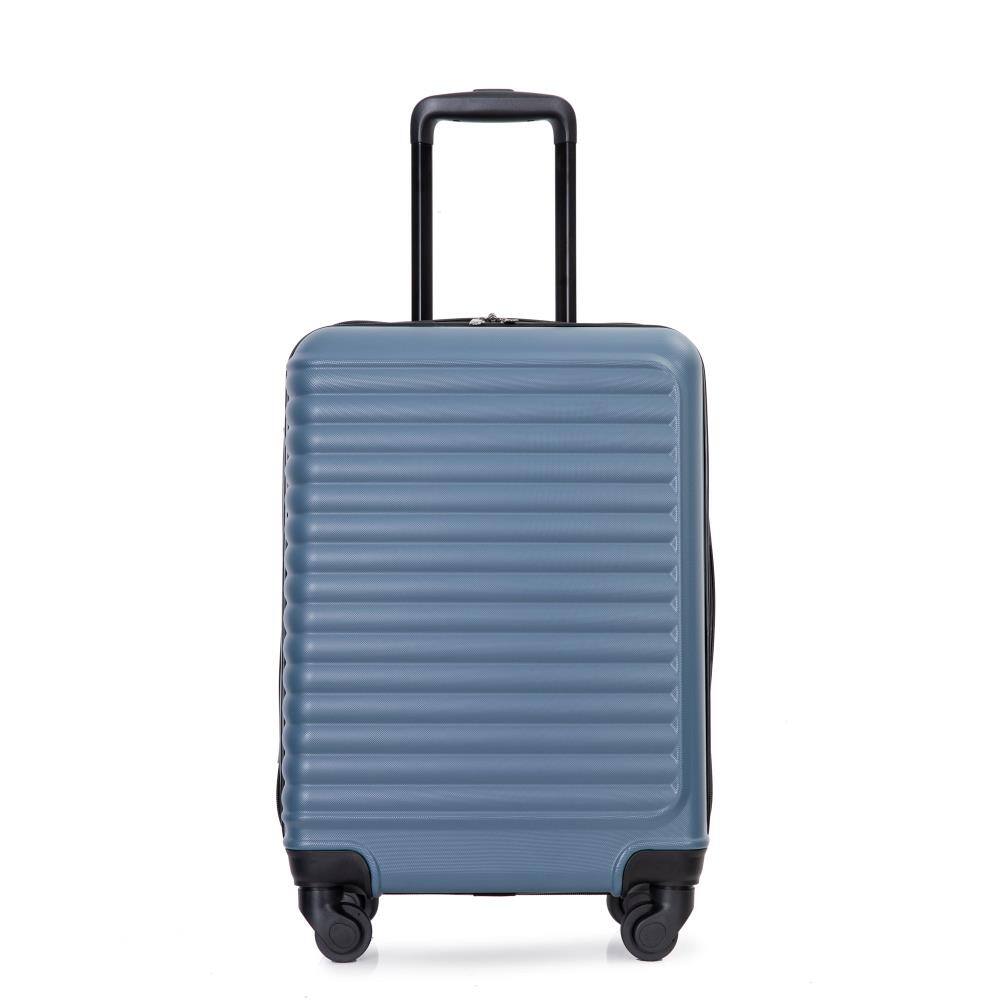 BreeBe - Lightweight 20' Carry-On Spinner Suitcase with 360° Wheels in ABS - Blue