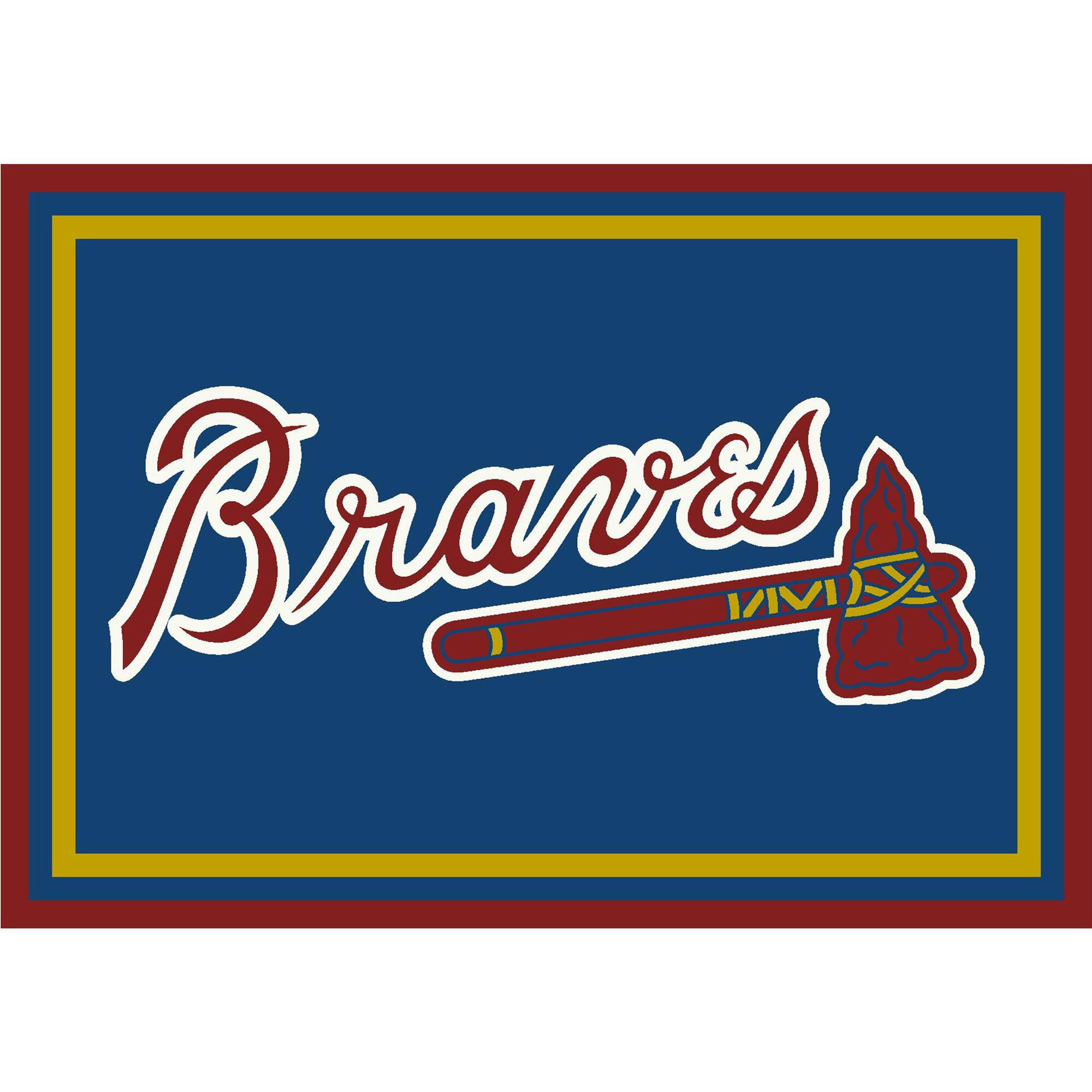 Alt View 1. Imperial - Atlanta Braves 5'4'' x 7'8'' Spirit Rug - Multicolor.